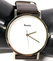 ROOTS Watch, 1.4"D Stainless Steel Case, Water Resistant 3ATM, 6" Genuine Leather Strap, Designed & Assembled in Canada by Momentum Watch Vancouver, LF133 \ GL30 \ 364 \ 4101 - Working
