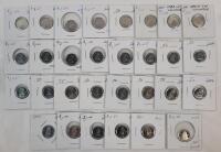 2000 - 2011 Canadian 10 Cent Dimes . Includes 2003 Silver Dime . Various Years . Majority Appear Uncirculated . 31 Coins