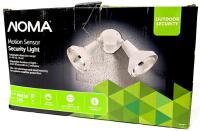 As-New NOMA 180 Degree Outdoor Motion Sensor Security Light, Shape: PAR38, Base: E26, Requires 2&times; 150W Bulbs (Not Included) [48 Hour R&T Warranty, See Description] Retails $52.99