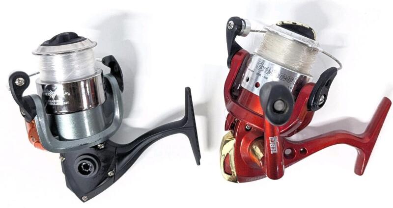2 Fishing Reels : Zebco Genesis 2 Bearing GEN239R-GWL9 & Red Wolf 1 Bearing