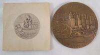 Vintage 1951 (1701-) Detroit 250th Anniversary Bronze Medallion . Measures 2 &sup1;&sup3;/&sup1;⁶" diameter