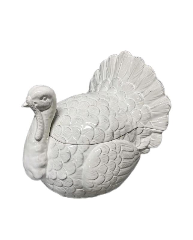 [Glaze Flake on Beak] New CANVAS Collection Ceramic Turkey Jar, 11.54" Tall, Retails $39.99