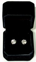 NEW 18K Gold Plated 2.0ct Each Simulated Diamond Stud Earrings