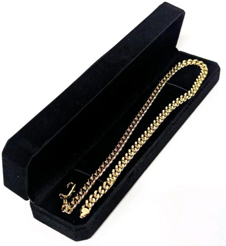 NEW 14K Golu Plated 8.0mm Cuban Link Necklace - 18" Long
