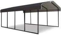 As-New Arrow Carport Multi-Use Shelter, Charcoal, 12&rsquo; x 20&rsquo; x 7&rsquo; - Retails for $2,299.99!