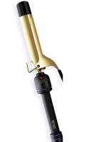 As-New HOT TOOLS HTIR1575 Pro Signature Gold 1-1/4" Curling Iron, High Heat Up to 220&deg;C, Fast Heat in 30 Sec, Cool Tip, Hair Curler, Curling Wand, Gold Barrel, Custom Heating Settings, Black and Gold, Retails Over $60