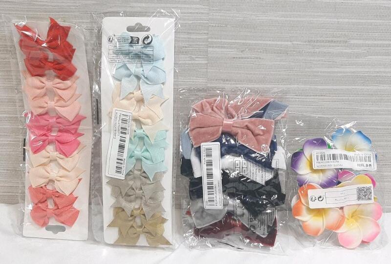 Lot of Colored Bows & Flowers