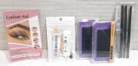 Lot of New Eye Makeup Products, Including Lashes, Aids & Tools