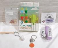 Lot of Keychains, Charms & Stickers