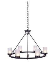 As New CANVAS Sonoma Outdoor Warm White LED Solar 6-Light Chandelier. Retails for $100.