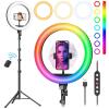 New Weiliso 10-Inch RGB Selfie Ring Light With Tripod Light, Retails $49.95