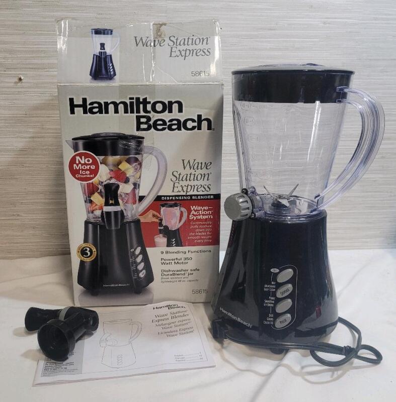 Hamilton Beach Wave Station Express Dispensing 3 Setting Blender . 48oz. Capacity . Tested Working , Minimal Use