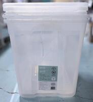 [Damaged Corners] 2 New TYPE A Clarity 72L Storage Containers With 2 Lids, Retails $39.99