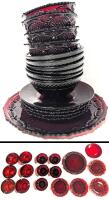 11 Vintage Avon Cape Cod + Leaf-Pattern Ruby Red Bowls (5" - 6" Diameter) + 6 Plates (7.25" - 10.5" Diameter)