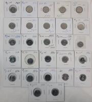 1969 - 1999 Canadian 10 Cent Dimes , 27 Dimes . Majority Appear Uncirculated