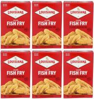 6 New LOUISIANA Fish Fry Spicy Recipe Cajun Crispy Seafood Breading Mix - 624g ea, BB 07/2028, Retail Value $30