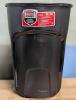 New RUBBERMAID Roughneck Plastic Circular Wheeled Garbage Can with Handle, Black - Retails $44.99 With Lid (Lid Not Included In Lot)