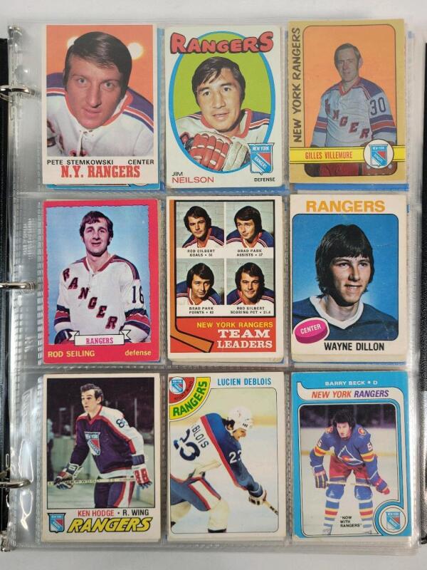 1970 - 2024 New York Rangers NHL Hockey Trading Card Singles , 207 Trading Cards
