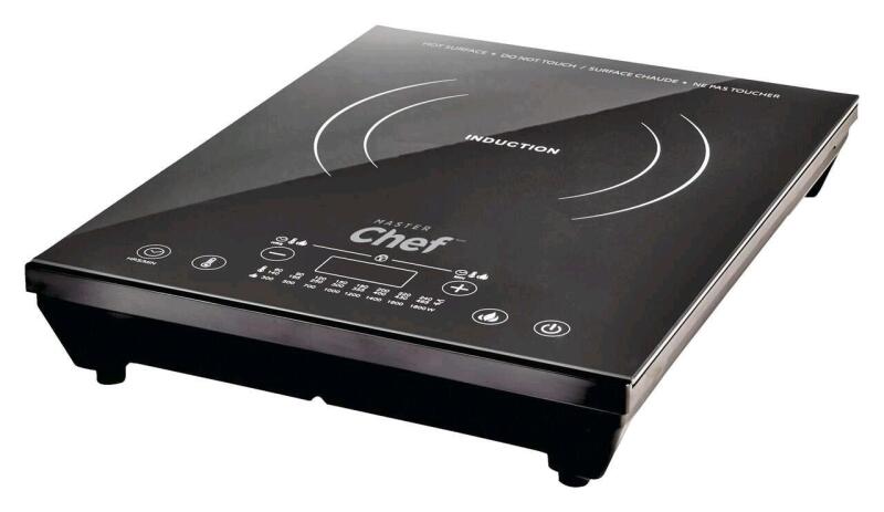 As-New MASTER CHEF Single Burner Induction Cooktop, 043-1297-6, Retails $109.99