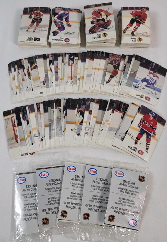 1988 ESSO NHL Hockey Trading Cards & Sealed Packs . 240+ Trading Cards & 5 Sealed Packs