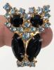 4 Vintage Brooches + Brooch & Matching Clip-On Earrings, Up to 2" Long - 2