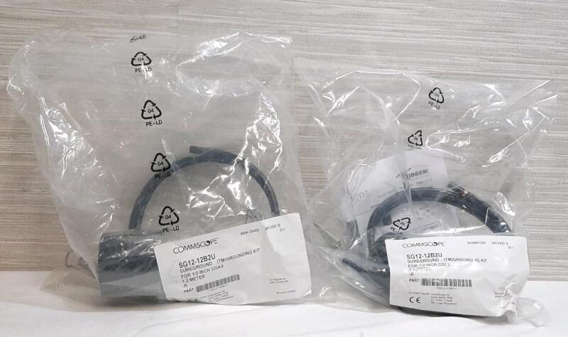 2 New Commscope Sureground Grounding Kits for 1/2 Coaxial Cables