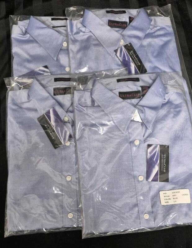 4 New sz Large Women's Ultra Club Dress Shirt Style 8381