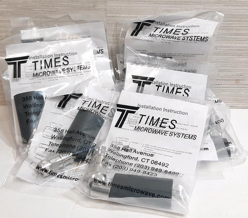 10 New Times Microwave Systems TNC Male Straight Solder Pin No Braid Trim Connectors for LMR-400 Cables