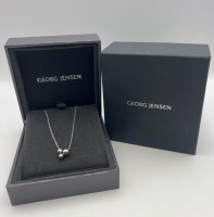 Signed GEORG JENSEN sterling Necklace in logo Box