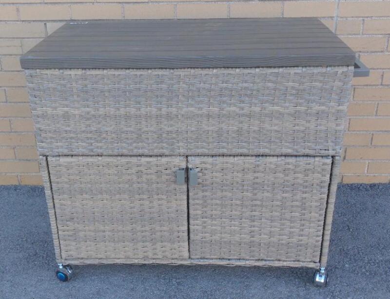 As New CANVAS Bala All-Weather Outdoor/Patio/Balcony Concealed Bar Cart, Retails for $299.99