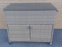 As New CANVAS Bala All-Weather Outdoor/Patio/Balcony Concealed Bar Cart, Retails for $299.99