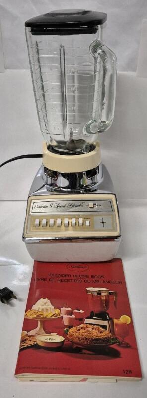 Vintage 8 Speed Sunbeam Blender - Working with Recipe Book