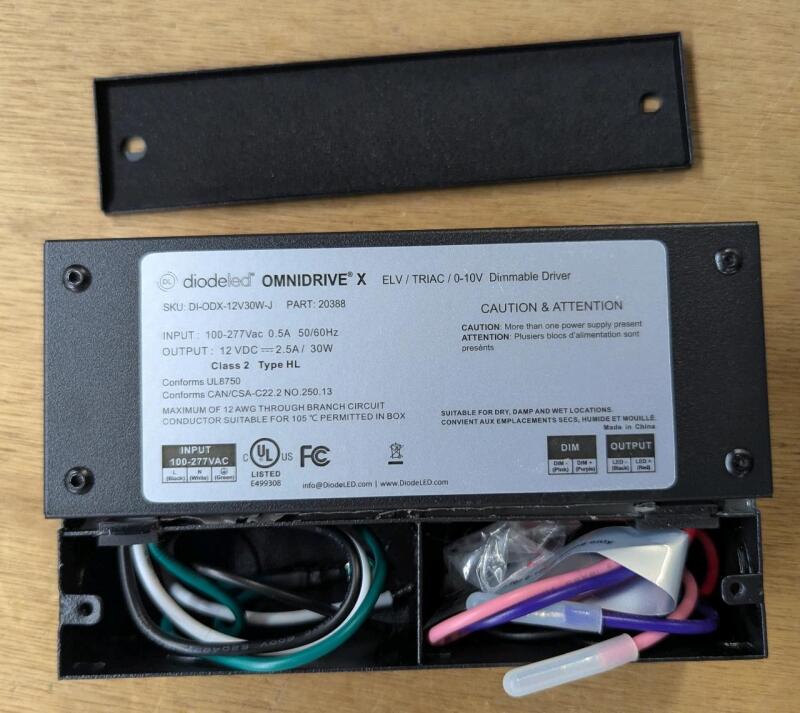 Devx30 Led As New DiodeLED OMNIDRIVE X 12V 30W LED Dimmable Driver w/ Junction Box ...