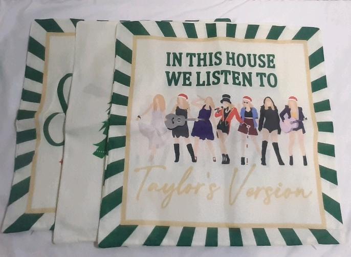 3 New Taylor Swift Pillow Covers | Laying Flat, Measures 18&frac12;"&times;17"