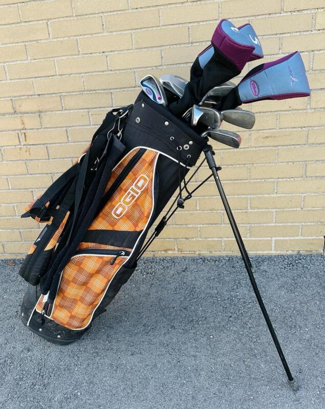 Golf Bag/Club/Accessory Set, Right-Hand Women&rsquo;s, Includes Ogio Bag, 15 Clubs, Gloves, Tees, and 20+ Balls (See Description/Photos)