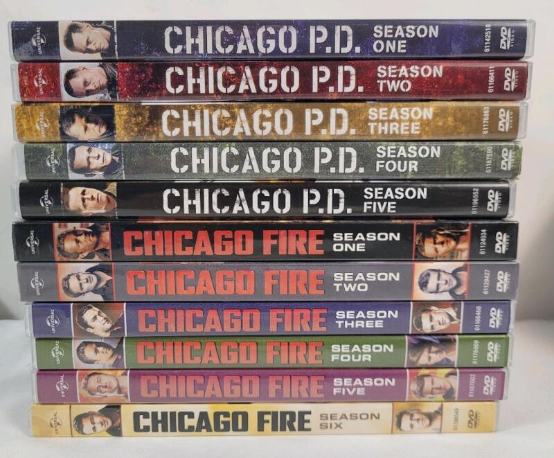 Chicago P.D. & Chicago Fire TV Show DVD Sets . Chicago P.D. Seasons #1 - #5 & Chicago Fire Seasons #1 - #6 . Not Complete Series