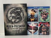 ALIEN&bull;PREDATOR 8-Movie Total Destruction DVD Collection & DC Comics 4-Movie BLU-RAY Collection