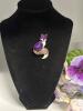 Purple Fox Rhinestone Accents Enamel Brooch Rich Purple Green Rhinestone Eyes Approximately 2&rsquo;&rsquo; - 4