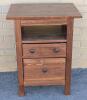 Wooden 2-Drawer Bedside/End Table, 21.25" &times; 16" &times; 27.5" Tall