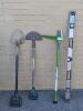 Metal Shovel + Edger, Field Gear Lawn & Garden Weeder & 48" Long Johnson Bubble Level, Note: Damage to Shovel Head (Pictured) - 3