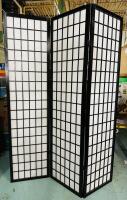 Shoji-Style Screen Room Divider, 3-Panel, Each Panel Measures 69&rdquo; x 17&rdquo;