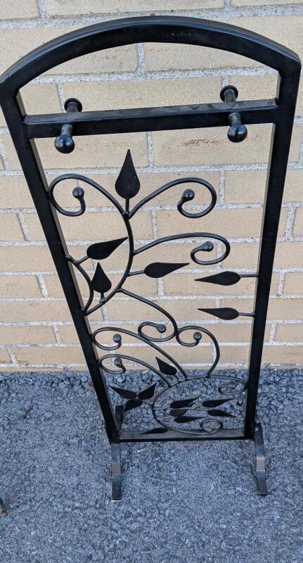 Metal Fireplace Tool Rack. 30.5" Tall.