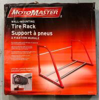 As-New MotoMaster Wall-Mounting Tire Rack, 48&rdquo; Holds up to 5 Tires