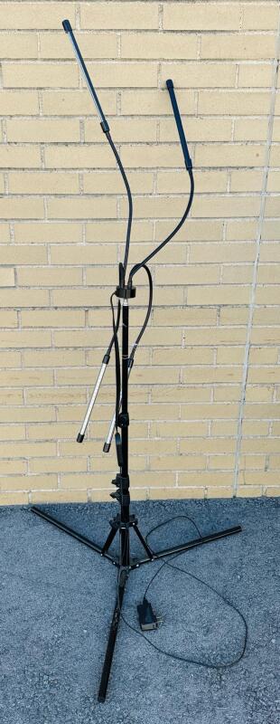 4 Grow Lights on Stand, with 4 LED Light Strips - See Description