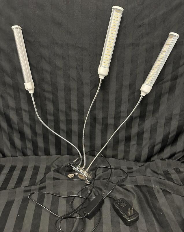 LED Grow Lights with Metal Clamp, Includes Three 9&rdquo; x 1.5&rdquo; Lights - See Photos for Specs