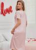 New Size XL Women's Cute Cat Printed Crew Neck Short Sleeve T-Shirt Dress Pyjamas Polyester Knit Fabric 95% Polyester 5% Elastane <br/>Machine Washable Stock photos added - 2