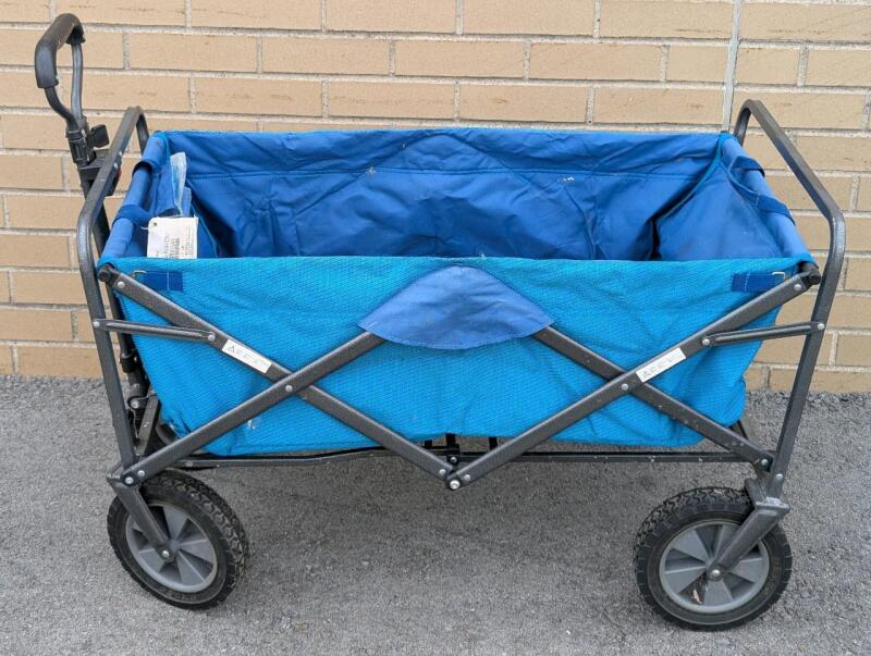 Handy Collapsible Wagon Cart With Cover, 35" &times; 18.5" &times; 22.25" Tall