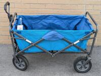 Handy Collapsible Wagon Cart With Cover, 35" &times; 18.5" &times; 22.25" Tall