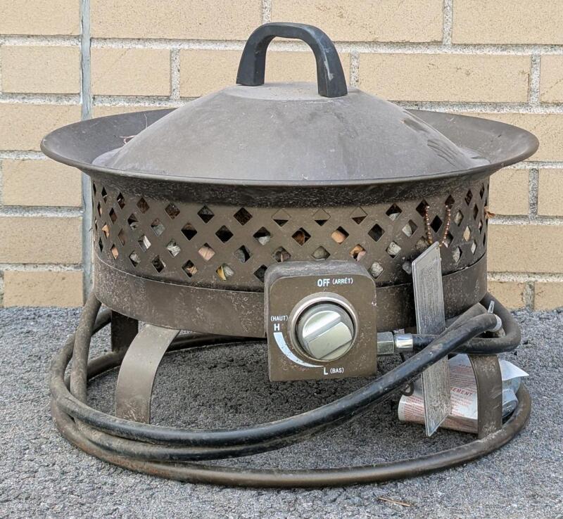 [As-Is] BOND 18.5-in 54,000 BTU Bronze Steel Outdoor Portable Propane Fireplace, 18.5" Diameter &times; 10.5" Tall, Untested