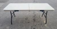 Elite Home 6ft. Folding Table w/Carry Handle .